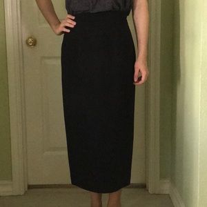 Black classic pencil maxi skirt